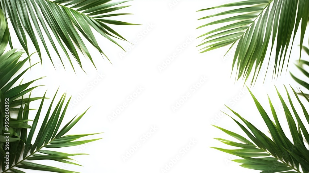 rpoduct scene template copy space exotic green tropical summer plant palm leaves rpoduct scene template copy space exotic green tropical summer plant palm leaves