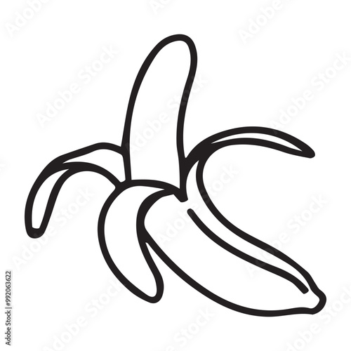 simple black peeled bananas