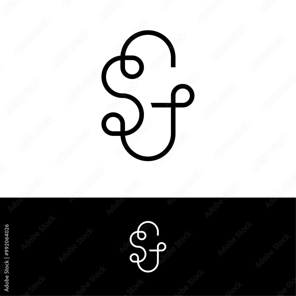 initial letter SG logo black color initial letter SG logo black color