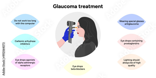 Ophthalmology eye testing. Pneumotonometer. Glaucoma treatment 