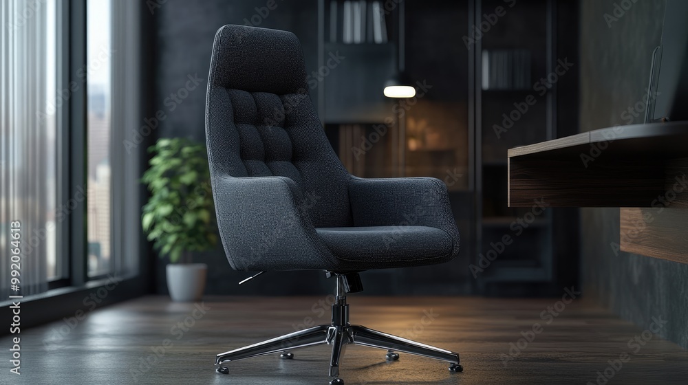 Office chair with breathable fabric and swivel base