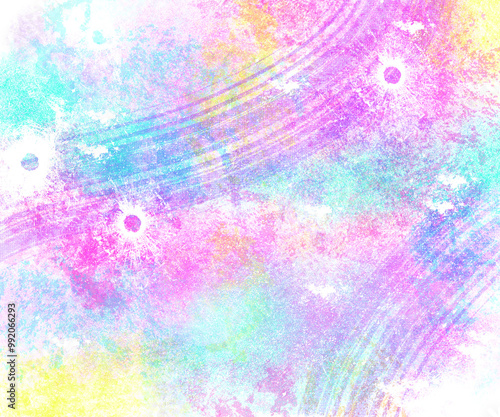 A whimsical kawaii fantasy background with soft pastel hues that evoke a dreamy, playful world. This adorable and charming design brings a magical atmosphere to life with light and delicate colors