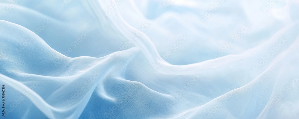 Obraz premium Gentle fabric waves in varying shades of blue