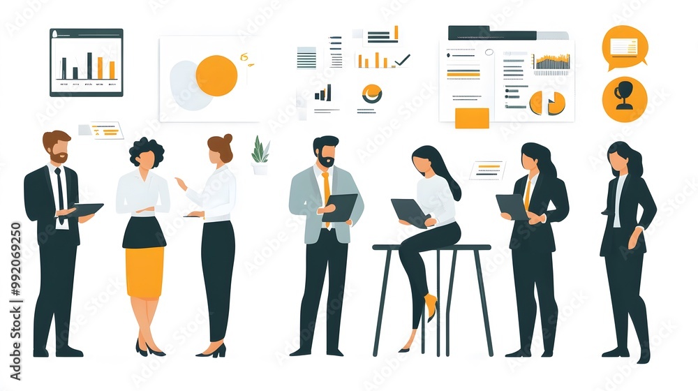 group of business people analyzing data, teamwork and collaboration, business meeting concept group of business people analyzing data, teamwork and collaboration, business meeting concept