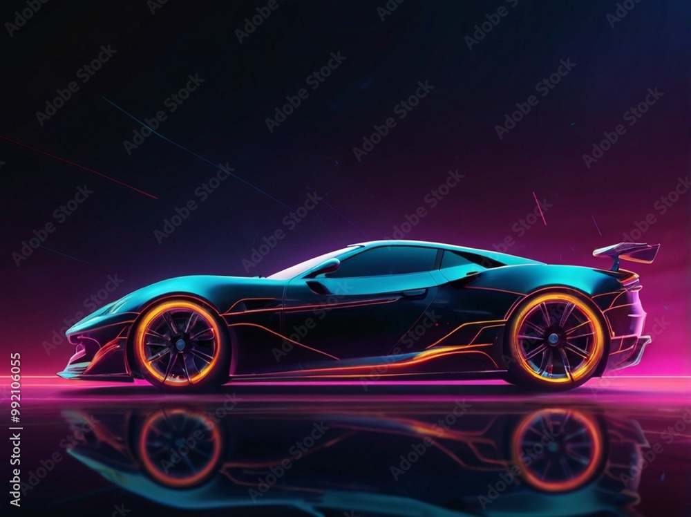 car on black background car on black background