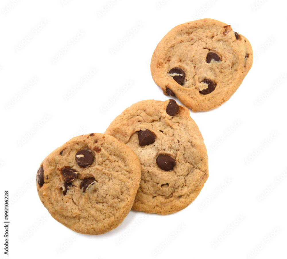 Sweet cookies isolated on a white background