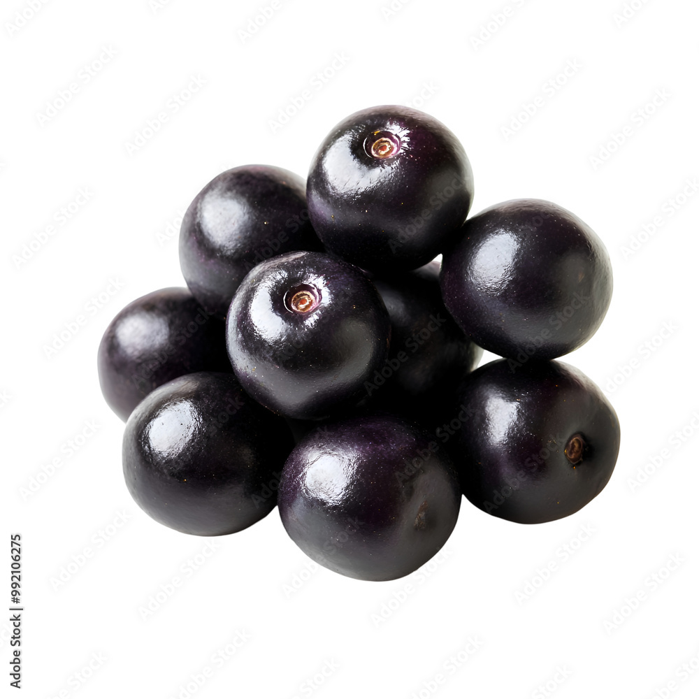 Tropical Fruits - Acai Berry. A small cluster of Acai Berries with a deep purple color, isolated on transparent backdrop. Tropical Fruits - Acai Berry. A small cluster of Acai Berries with a deep purple color, isolated on transparent backdrop.