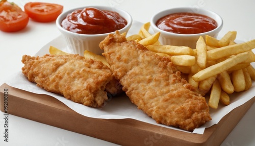 fish with Crispy French fries