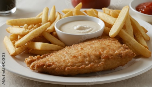 fish with Crispy French fries