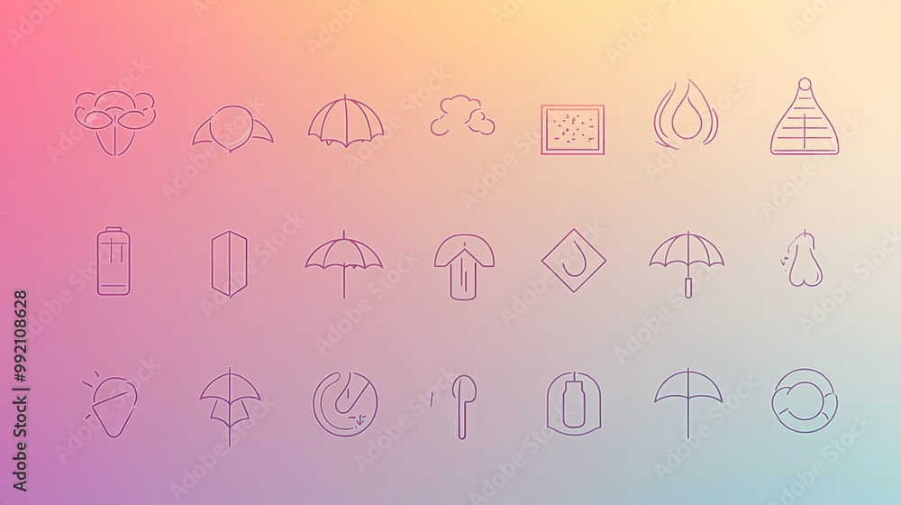 Minimalist Line Icons Set Minimalist Line Icons Set