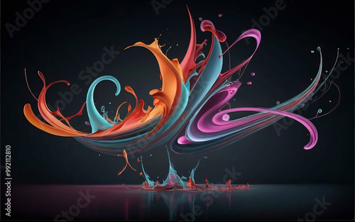 abstract background with fire