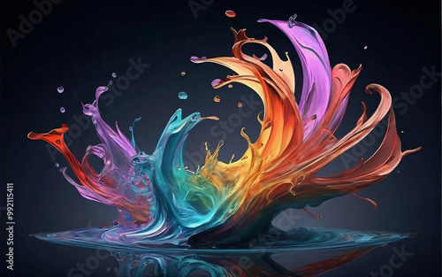 abstract background with butterflies