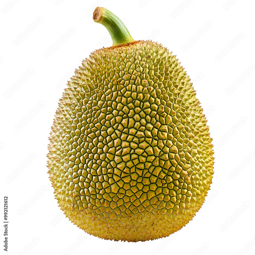 Tropical Fruits - Jackfruit. A large Jackfruit with a rough, greenish skin, isolated on transparent backdrop. Tropical Fruits - Jackfruit. A large Jackfruit with a rough, greenish skin, isolated on transparent backdrop.