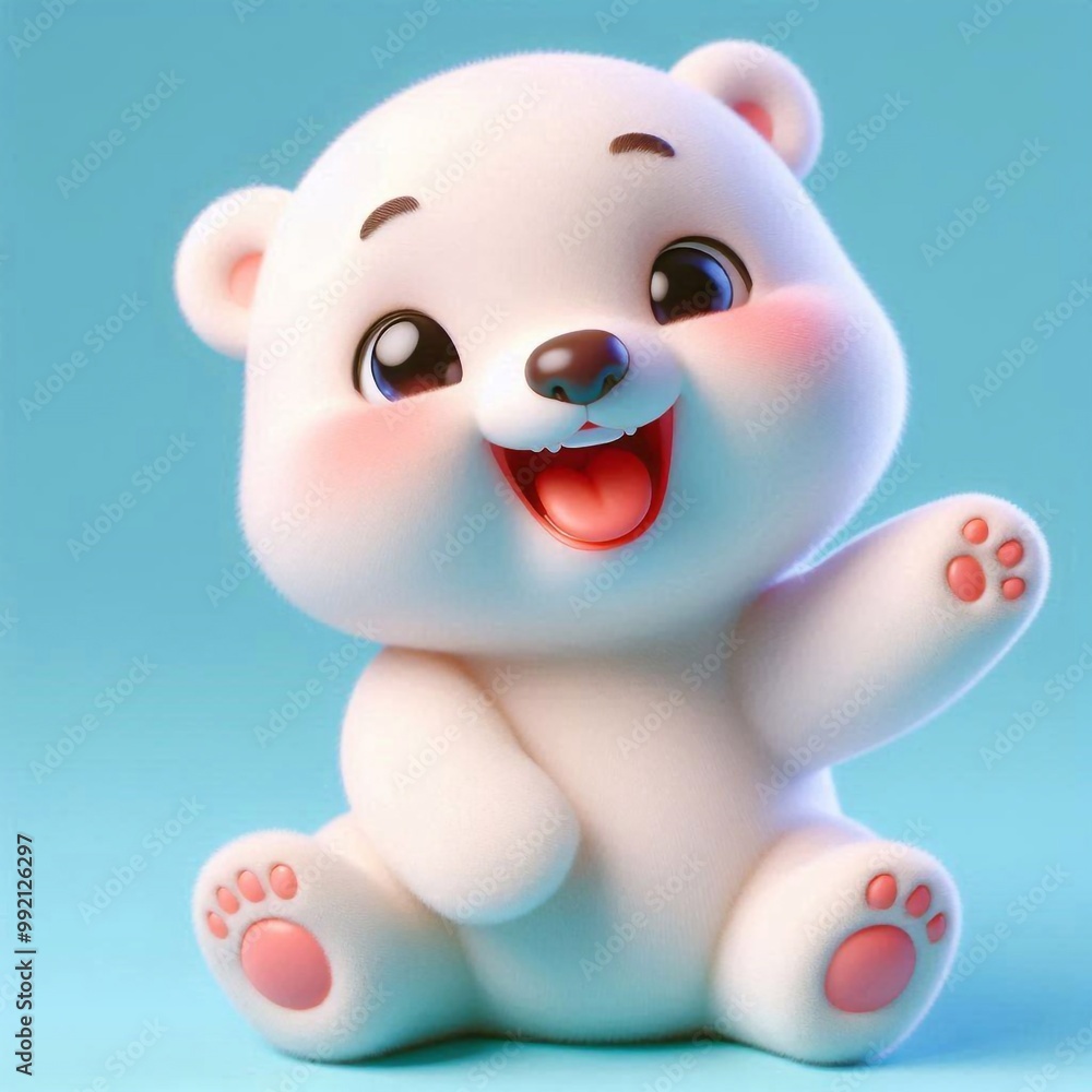 3D lachender Eisbär 3D lachender Eisbär