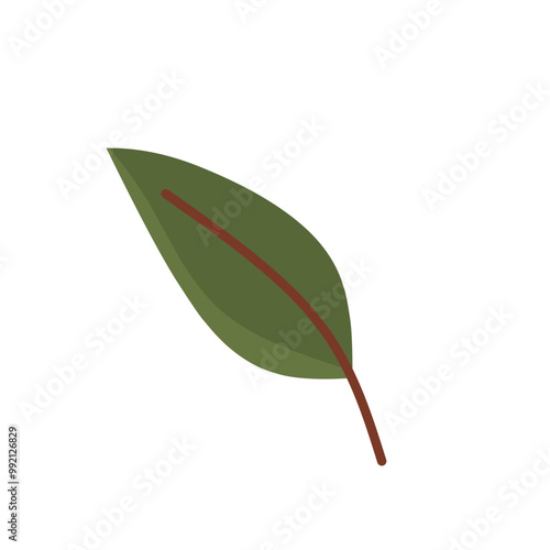 Laurel Leaf Icon. Autumn Season Concept.