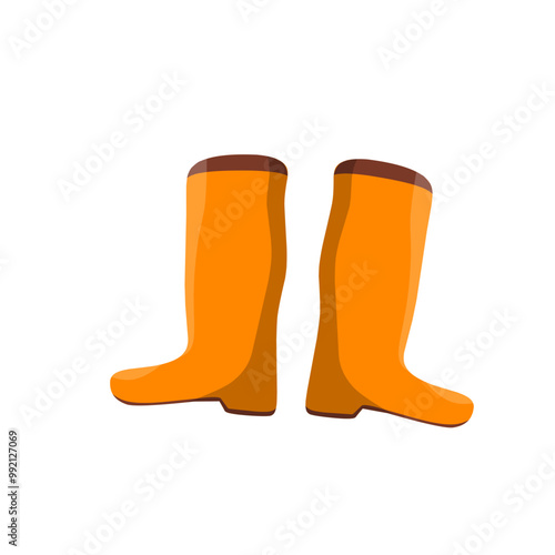 Rain Boots Icon. Autumn Season Concept.