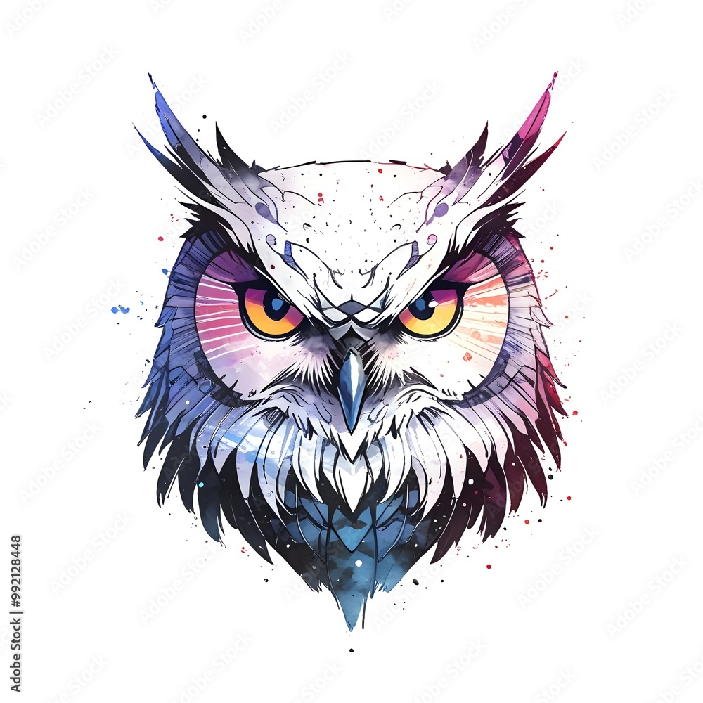 Owl Watercolor Illustration Owl Watercolor Illustration