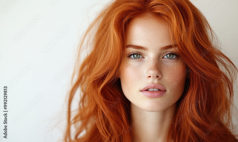 Elegant Portrait of a Beautiful Red-Haired Woman Elegant Portrait of a Beautiful Red-Haired Woman