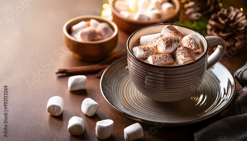 Hot chocolate with marshmallows.