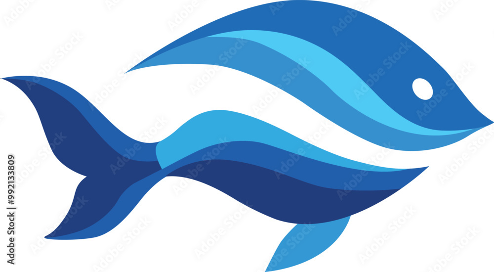 Obraz premium Abstract fish logo design