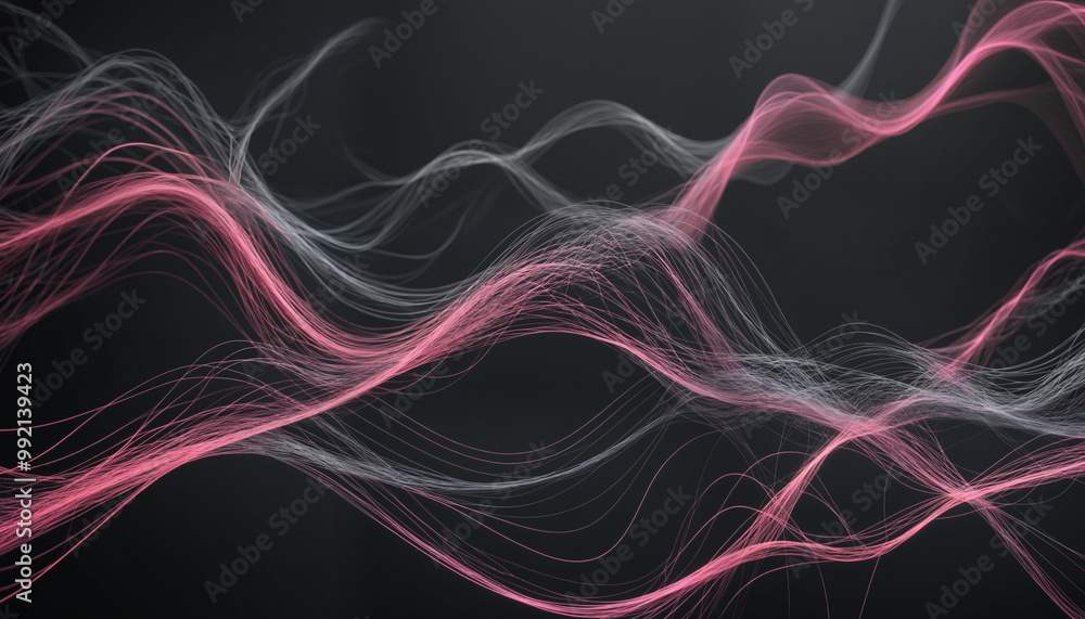 Obraz premium Pink Web Connections | Intelligence| neural connections art