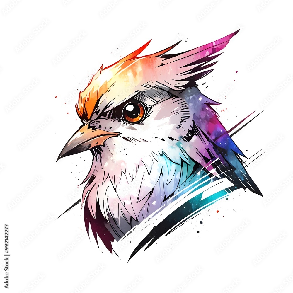 Naklejka premium Colorful Bird Illustration