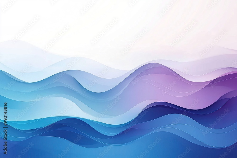 A high-resolution, minimalist abstract background featuring fluid waves of vibrant colors in shades of blue and purple. A high-resolution, minimalist abstract background featuring fluid waves of vibrant colors in shades of blue and purple.