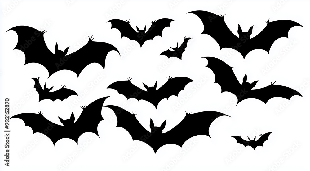 flying bat silhouette collection flying bat silhouette collection