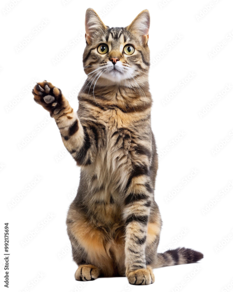 Happy cat saying hi, portrait of a cat isolated on white. Happy cat saying hi, portrait of a cat isolated on white.