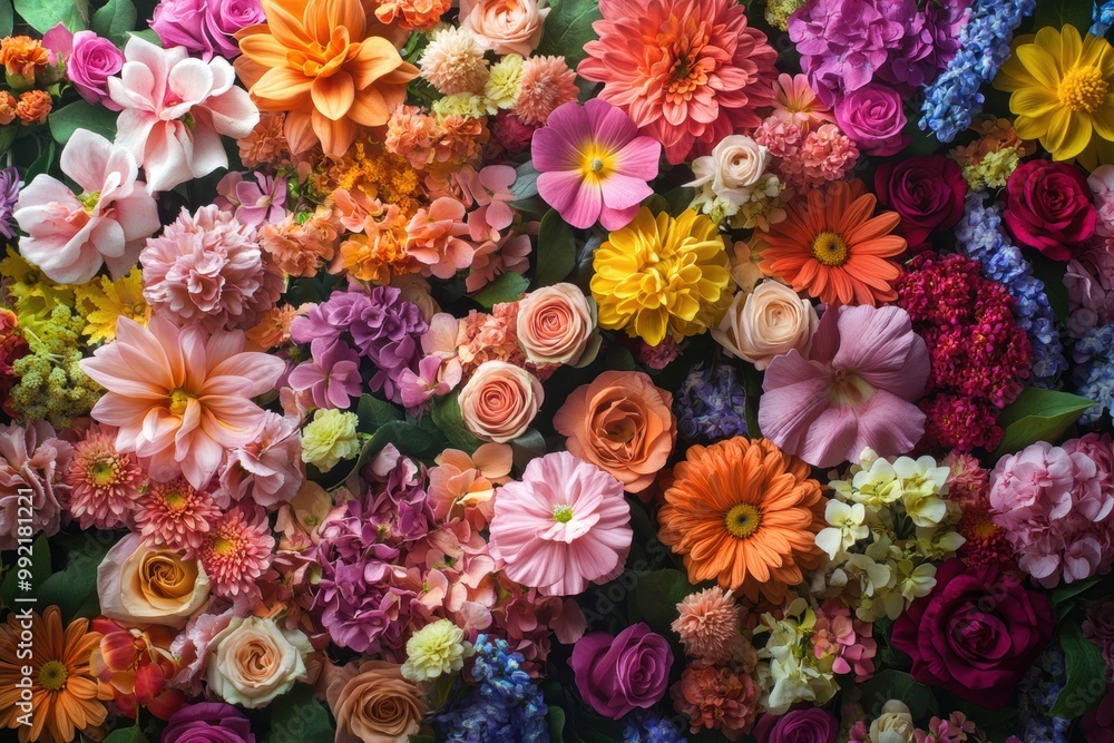 a beautiful bouquet of colorful flowers signifies joy and vitality in a floral concept banner, with vibrant tones a beautiful bouquet of colorful flowers signifies joy and vitality in a floral concept banner, with vibrant tones