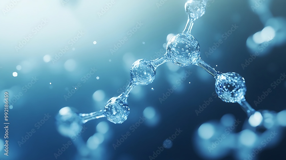 3D abstract illustration featuring intricate formations of water molecules image 3D abstract illustration featuring intricate formations of water molecules image