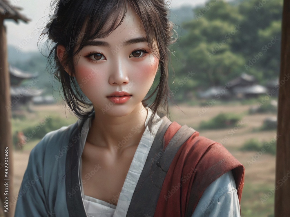country women potrait illustration country women potrait illustration