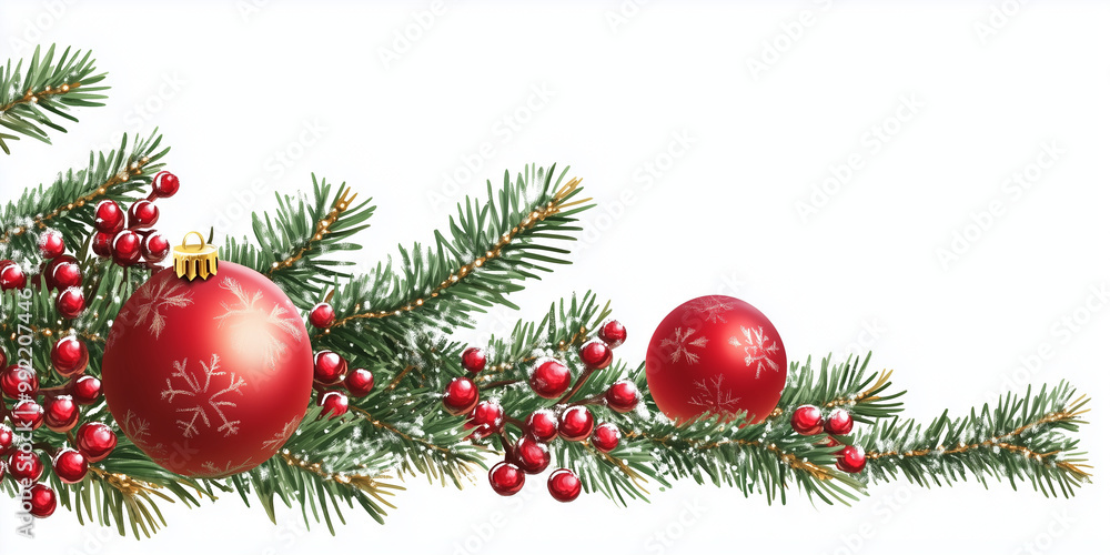 christmas tree with red balls christmas tree with red balls