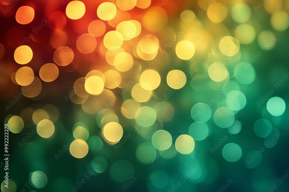 Christmas Abstract blurred background with bokeh lights in green, yellow, and red colors Christmas Abstract blurred background with bokeh lights in green, yellow, and red colors