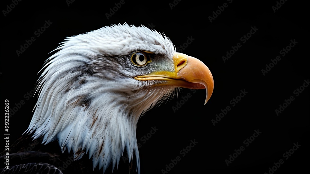 Bald Eagle Close-Up Portrait with Intense Gaze Bald Eagle Close-Up Portrait with Intense Gaze