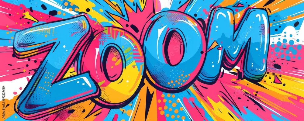 Obraz premium Fun pop art background with 