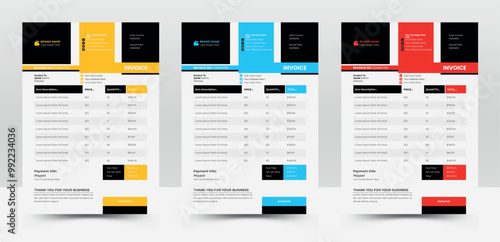 Professional Invoice Template Elegant and Minimalist Business Invoice Design for Efficient Billing and Accurate Financial Documentation Solutions.