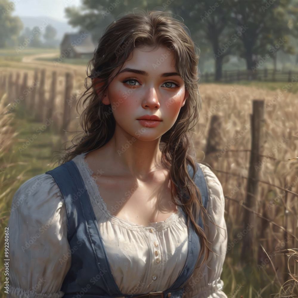 country women potrait illustration country women potrait illustration