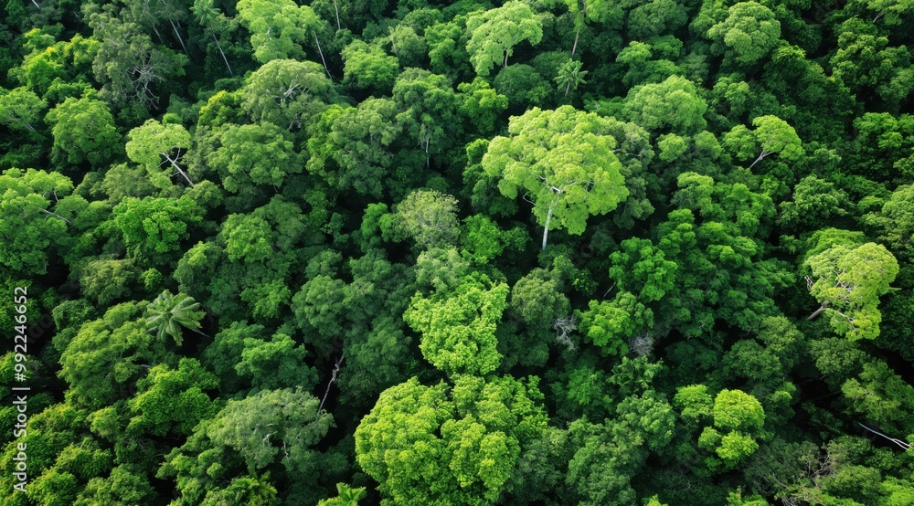Lush green forest with many trees and a few bushes. The forest is full of life and is a beautiful sight to behold Lush green forest with many trees and a few bushes. The forest is full of life and is a beautiful sight to behold
