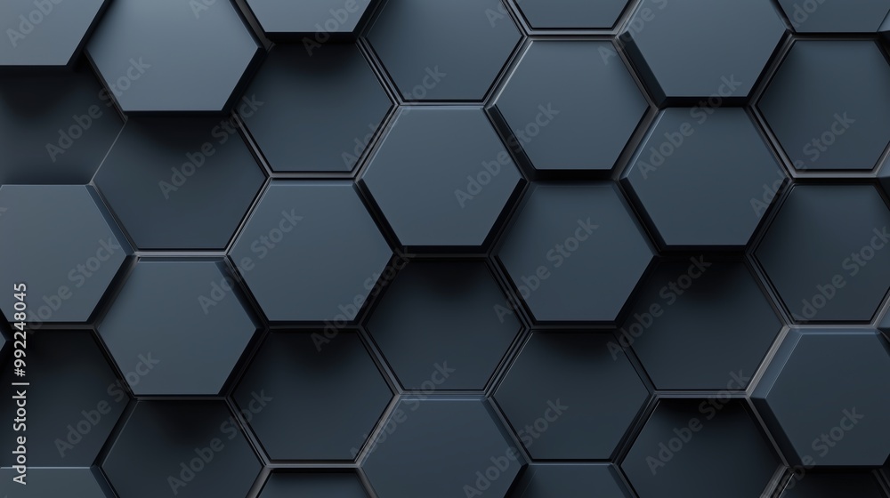 Black and white image of a pattern of hexagons. The image is abstract and has a modern feel to it. The black and white color scheme adds to the overall mood of the image Black and white image of a pattern of hexagons. The image is abstract and has a modern feel to it. The black and white color scheme adds to the overall mood of the image