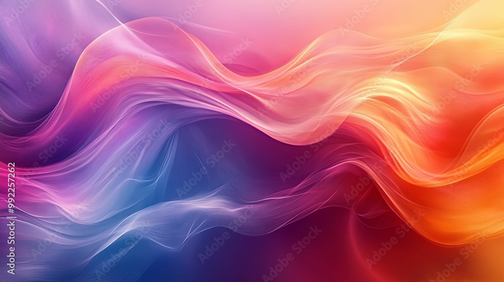 Abstract Colorful Swirling Waves Background Abstract Colorful Swirling Waves Background