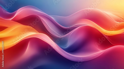 Abstract Wavy Background with Gradient Colors