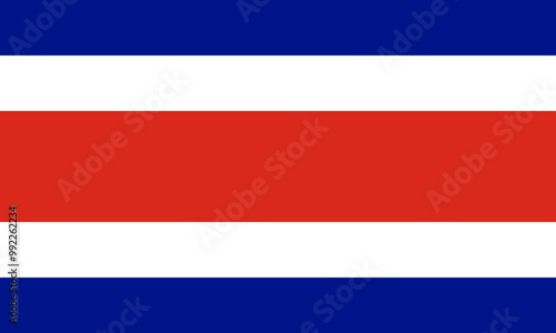 Free Download The official national flag of Costa Rica. Flag of the Republic of Costa Rica. Correct proportions and colors. Vector illustration - GFXLoad
