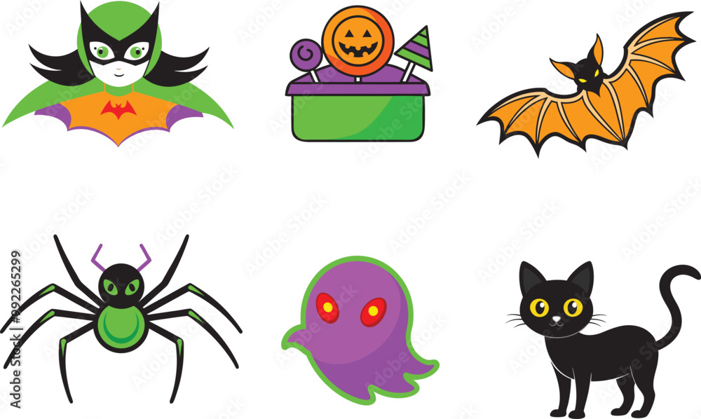 Halloween elements bundle with scary Halloween elements bundle with scary