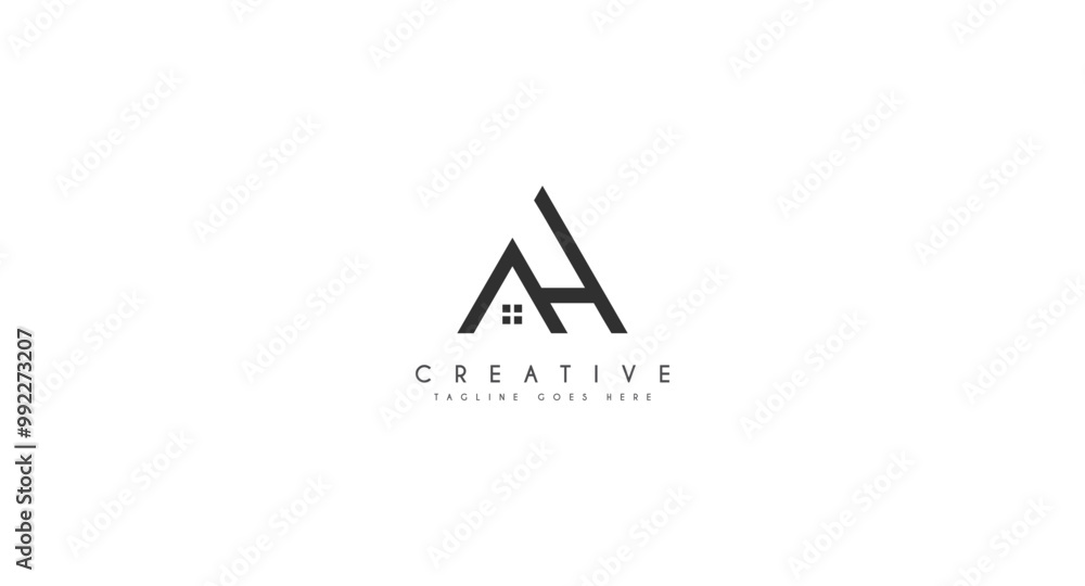 Initial Letter AH Logo design vector illustration. Initial Letter AH Logo design vector illustration.