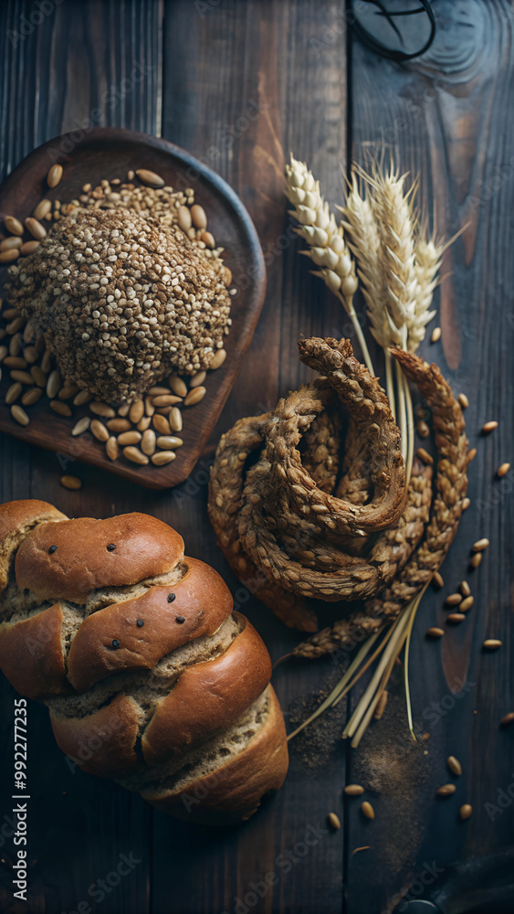 Fototapeta premium bread and wheat