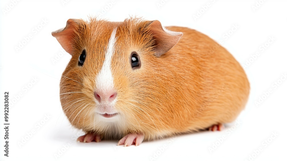 A small brown and white animal with a black nose A small brown and white animal with a black nose