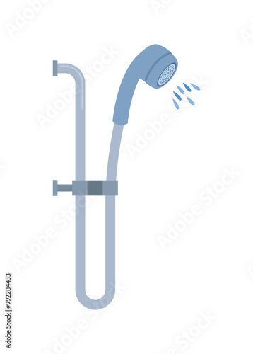 Bathroom shower. Simple flat illustration.
