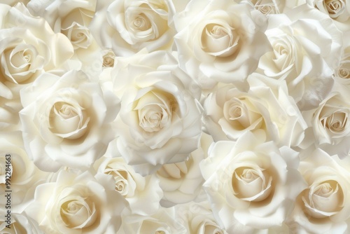 Elegant White Roses. Floral Beauty Concept