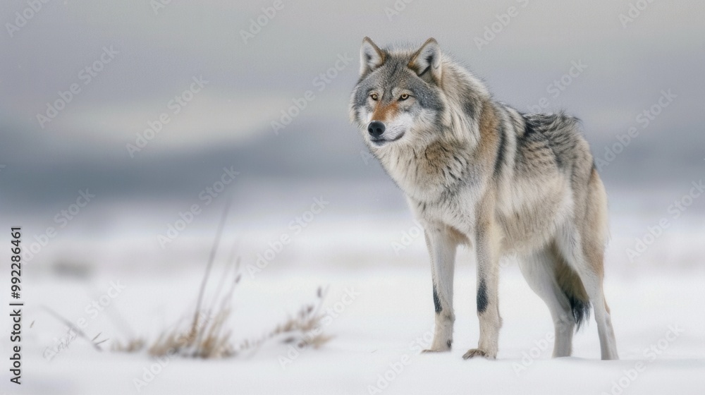 Majestic Wolf in HD - A Beautifully Detailed Portrait Majestic Wolf in HD - A Beautifully Detailed Portrait